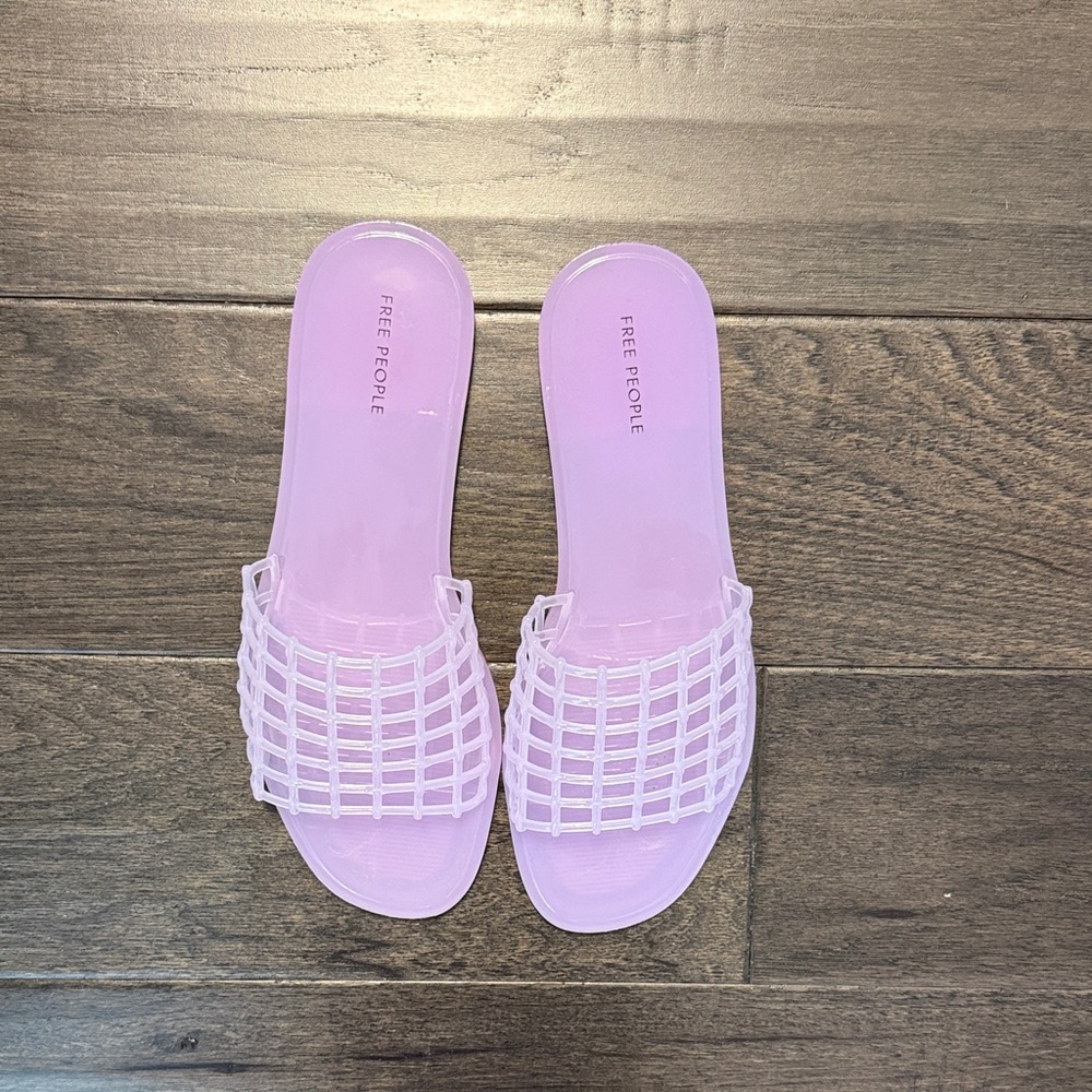 Free People Lilac Woven Slide Sandals